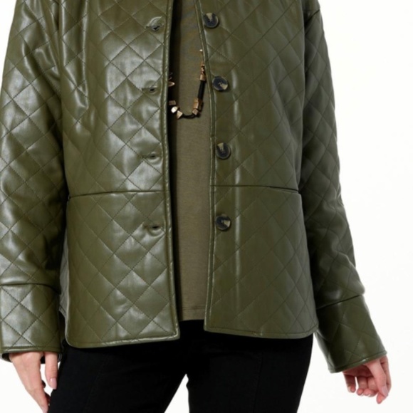 Wynne Collection Faux Leather Jacket Size XL - Picture 2 of 7